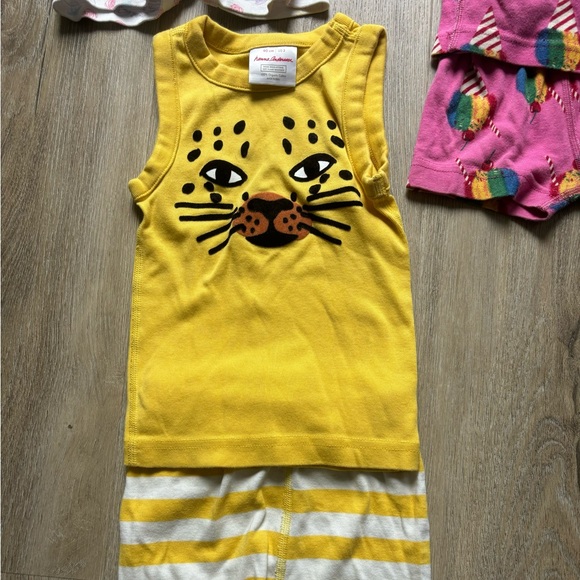 Bundle of 3 Hanna Anderson pj size 90 3T lion, Disney belle, and ice cream print - Picture 2 of 7